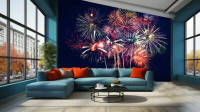 fireworks at night Wall mural