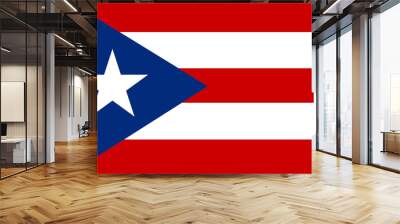 flag of puerto rico Wall mural