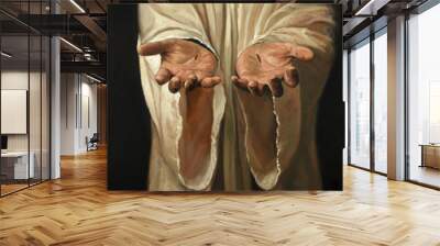 Hands of Jesus Painting Wall mural