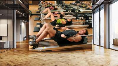 pilates class in a gym Wall mural