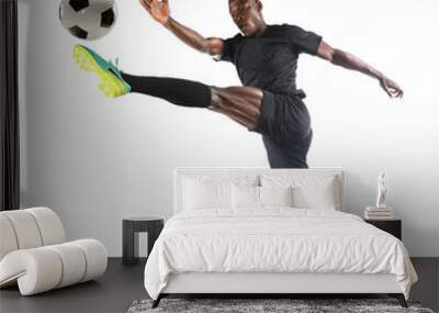 Soccer Player Kicking Ball Wall mural