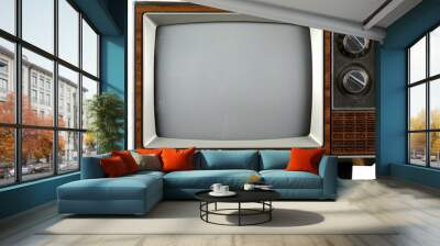 vintage television Wall mural