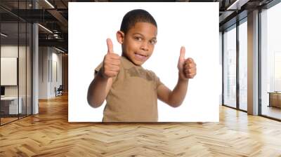 young boy giving the thumbs up Wall mural