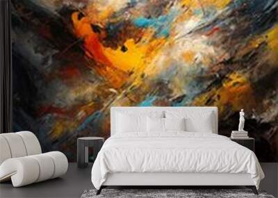 wall art abstract, various colors Wall mural