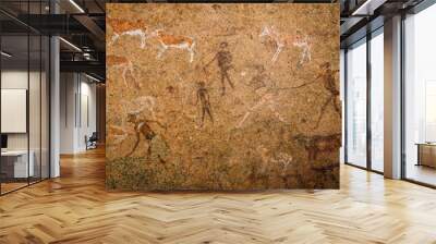 The White Lady of Brandberg cave painting located at the foot of Brandberg Mountain in Damaraland, Namibia, Africa. Wall mural