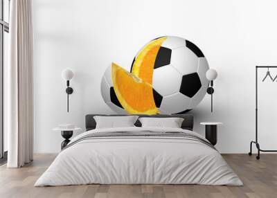 football orange Wall mural