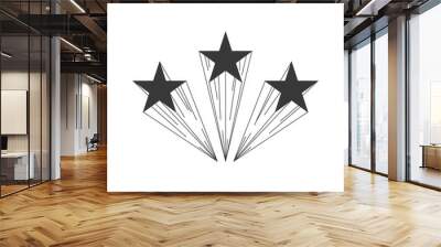 Shooting Star Logo Template Wall mural