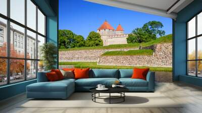 Sightseeing of Estonia. A summer view of Kuressaare castle, Saaremaa island, Estonia Wall mural