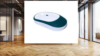 A white computer mouse isolated on a white background. Wall mural