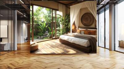 Bali, Bali style bedroom, resort, firest, bedroom, couple, honeymoon, travel, romantic,  Wall mural