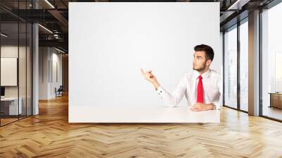 Business man with white background Wall mural