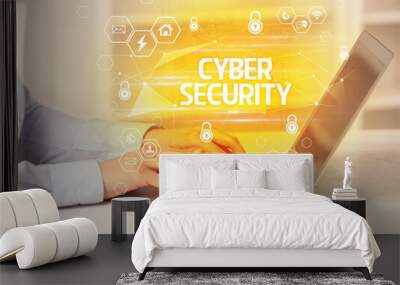 internet security and data protection concept Wall mural