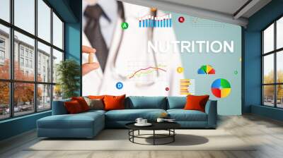 Nutritionist giving you a pill Wall mural