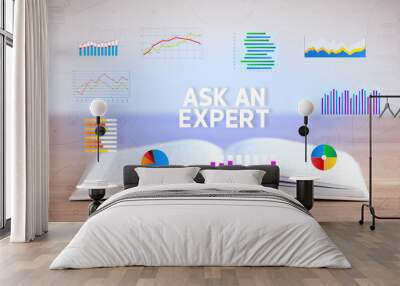 open book, business concept concept Wall mural