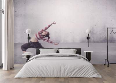 pretty urban dancer with empty background Wall mural