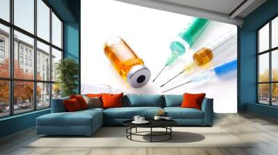 3 syringes and ampoules Wall mural