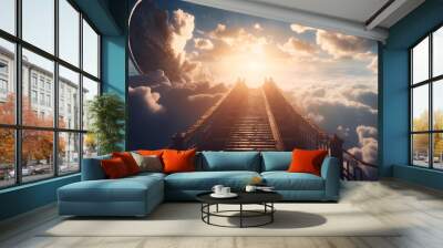 Heavens and stairs to heaven Wall mural