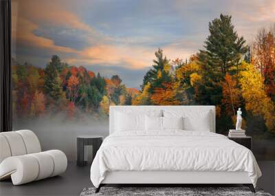 Lake Autumn Foliage Wall mural