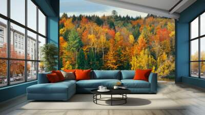 Lake Autumn Foliage Wall mural