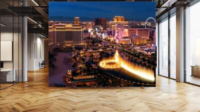 Las Vegas Strip night Wall mural