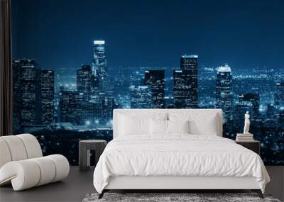 Los Angeles at night Wall mural