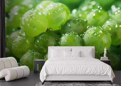 Macro closeup view of grape fruit balls Wall mural