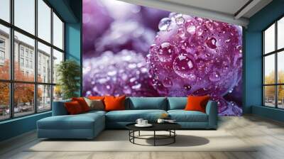 Macro closeup view of grape fruit balls Wall mural