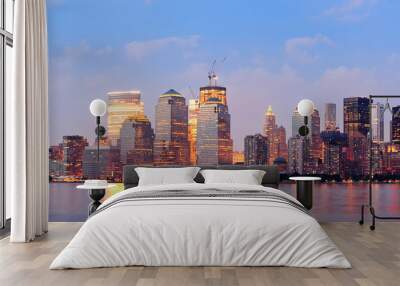 New York City Manhattan downtown skyline Wall mural