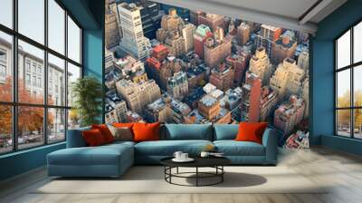 New York City Manhattan skyline aerial view Wall mural