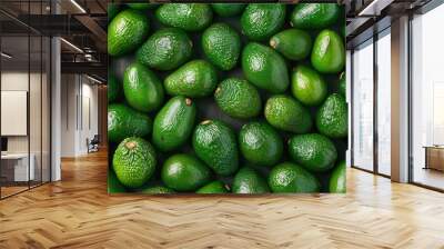 Seamless repetitive pattern background of fresh avocado fruit Wall mural