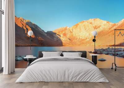 snow mountain lake Wall mural