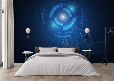 Hand touch selection,touch the future abstract technology innovation concept Wall mural