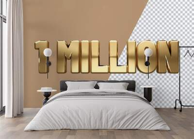 1 million follower text effect Wall mural