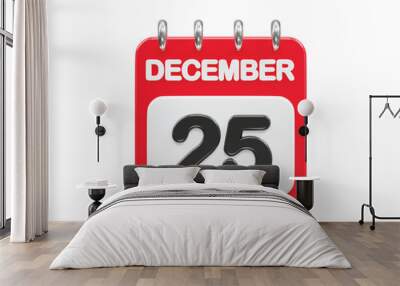 Calendar icon 3d rendering vector illustration Wall mural