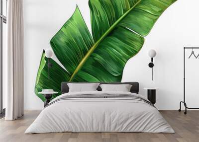 plants and leaves of the amazonian vegetation, tropical green leaf contrast, vibrant tones, nature b Wall mural