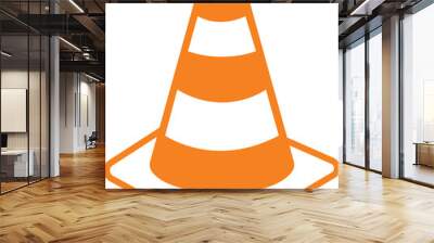 Traffic Cone Icon Line and Flat Solid Logo. Cone Symbol Glyph Vector, Logo cone de chantier. Road Trip Icons, Traffic cone flat sign design pictogram symbol. No traffic jam icon UX UI. Wall mural