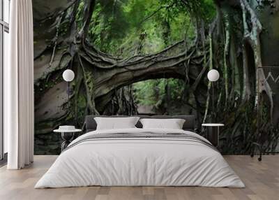 tree in the water Wall mural