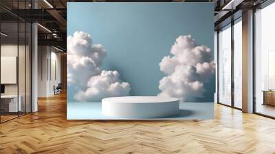 white clouds in a background Wall mural