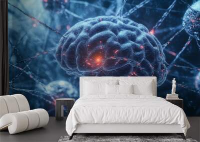 Artificial brains made up of connected cells learn like humans, making computers smarter. Wall mural