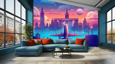 Illustration Travel Concept Wall mural