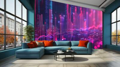 Metrics and indicators, background image Wall mural