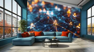 Networking communication concept Wall mural