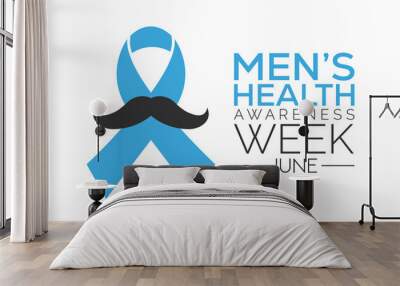   Men's health week is observed every year in June. banner design template Vector illustration background design. Wall mural