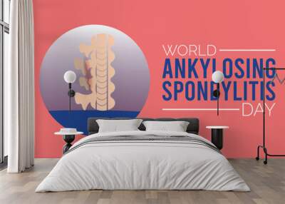 Ankylosing Spondylitis Day observed every year in May. Template for background, banner, card, poster with text inscription. Wall mural