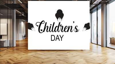 Children's Day is observed every year on November.Holiday Awareness concept. background, placard, banner template Vector illustration design. Wall mural