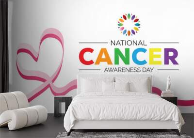 National cancer awareness day is observed every year on November. Medical Healthcare Awareness concept. background, placard, banner template Vector illustration design. Wall mural