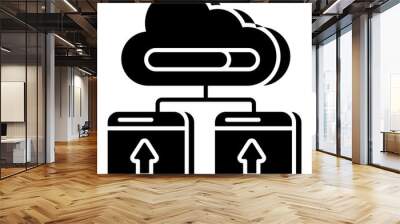 A creative design icon of cloud website exchange  Wall mural