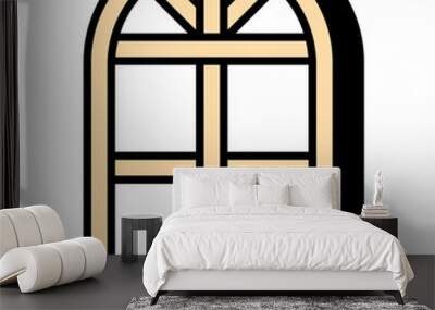 Editable design icon of window Wall mural