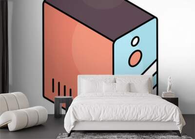 Modern design icon of cpu  Wall mural