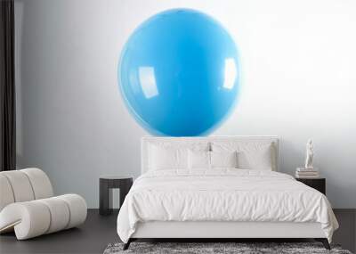 Big helium inflatable latex light blue balloon for decorations on birthday wedding corporate party isolated on white background , Wall mural